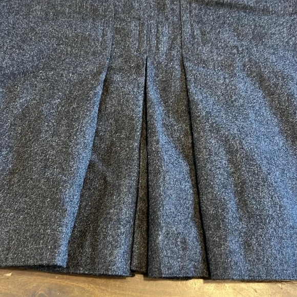 Dino Valiano Vintage Wool Skirt Gray Long Line High Waisted Pleated 38 D Small - Picture 10 of 12
